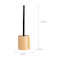 Bath Bliss Black Toilet Brush & Natural Woodgrain Holder